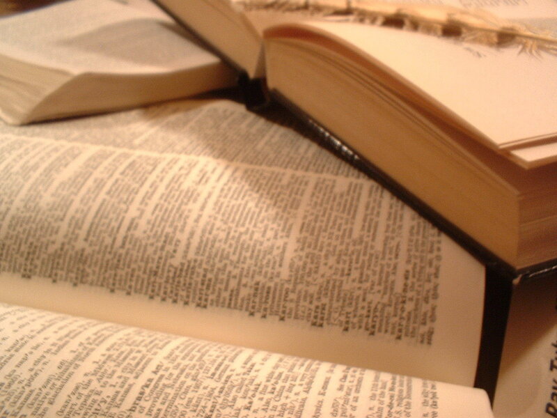 open books on a table