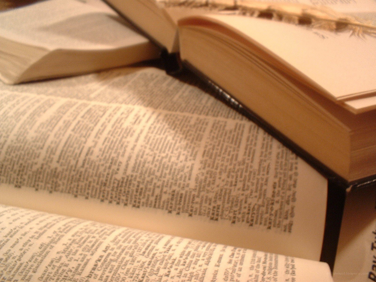 open books on a table