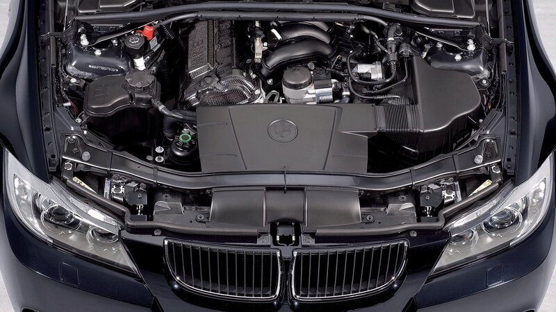 Open Car Engine Bay — Black