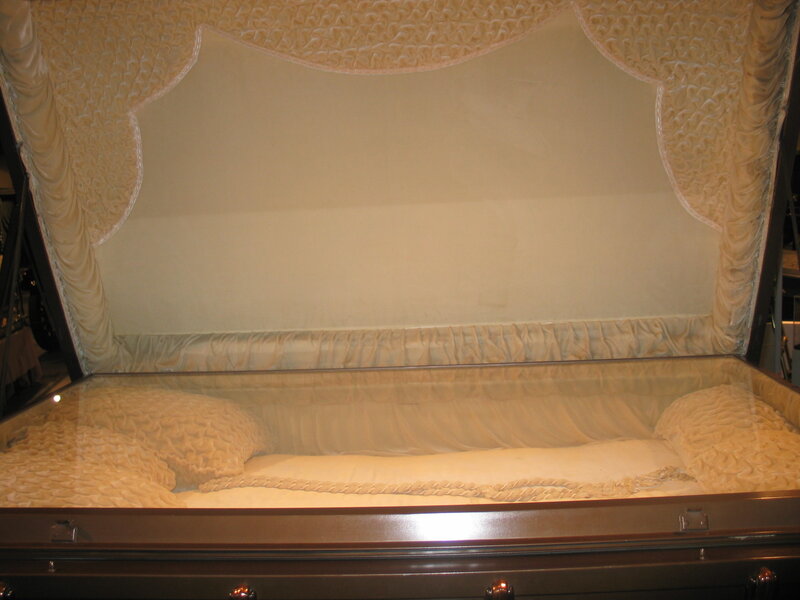 Open casket display