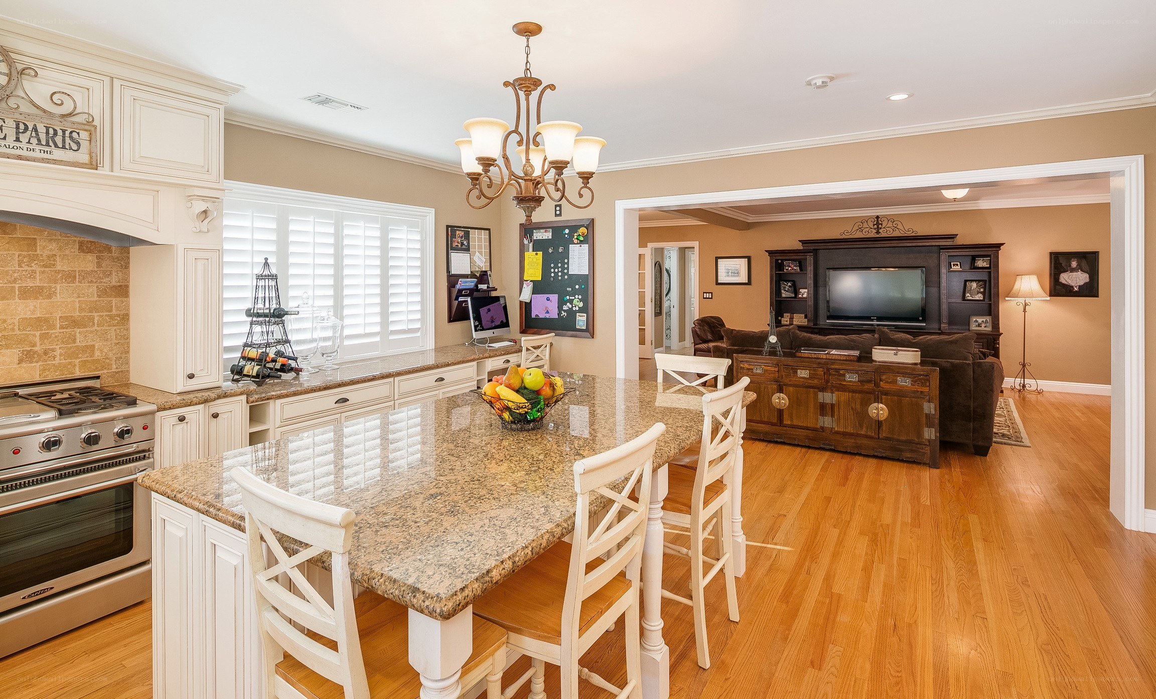 Open-concept kitchen and living room