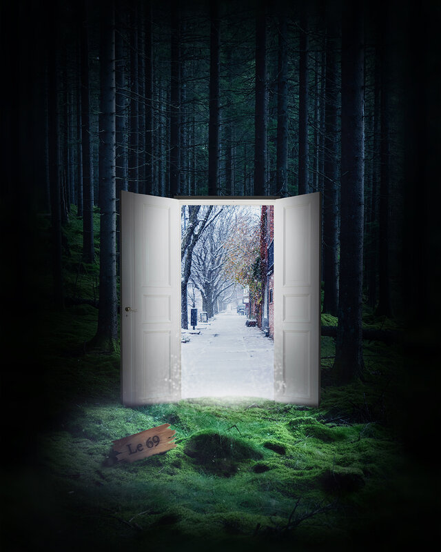 Open Door in Forest