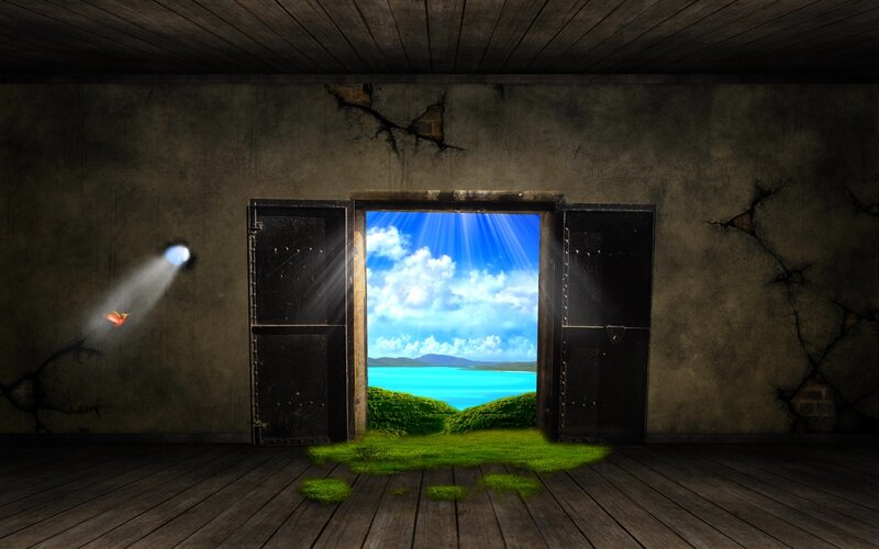 Open Door to Beach