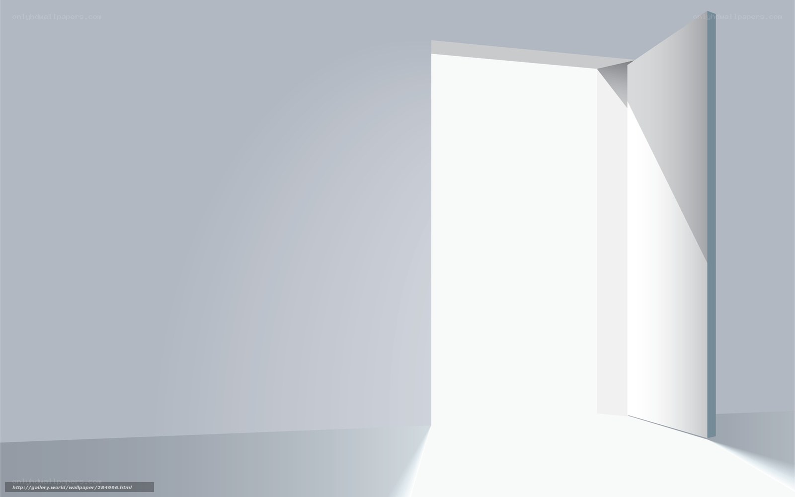 Open door to bright light