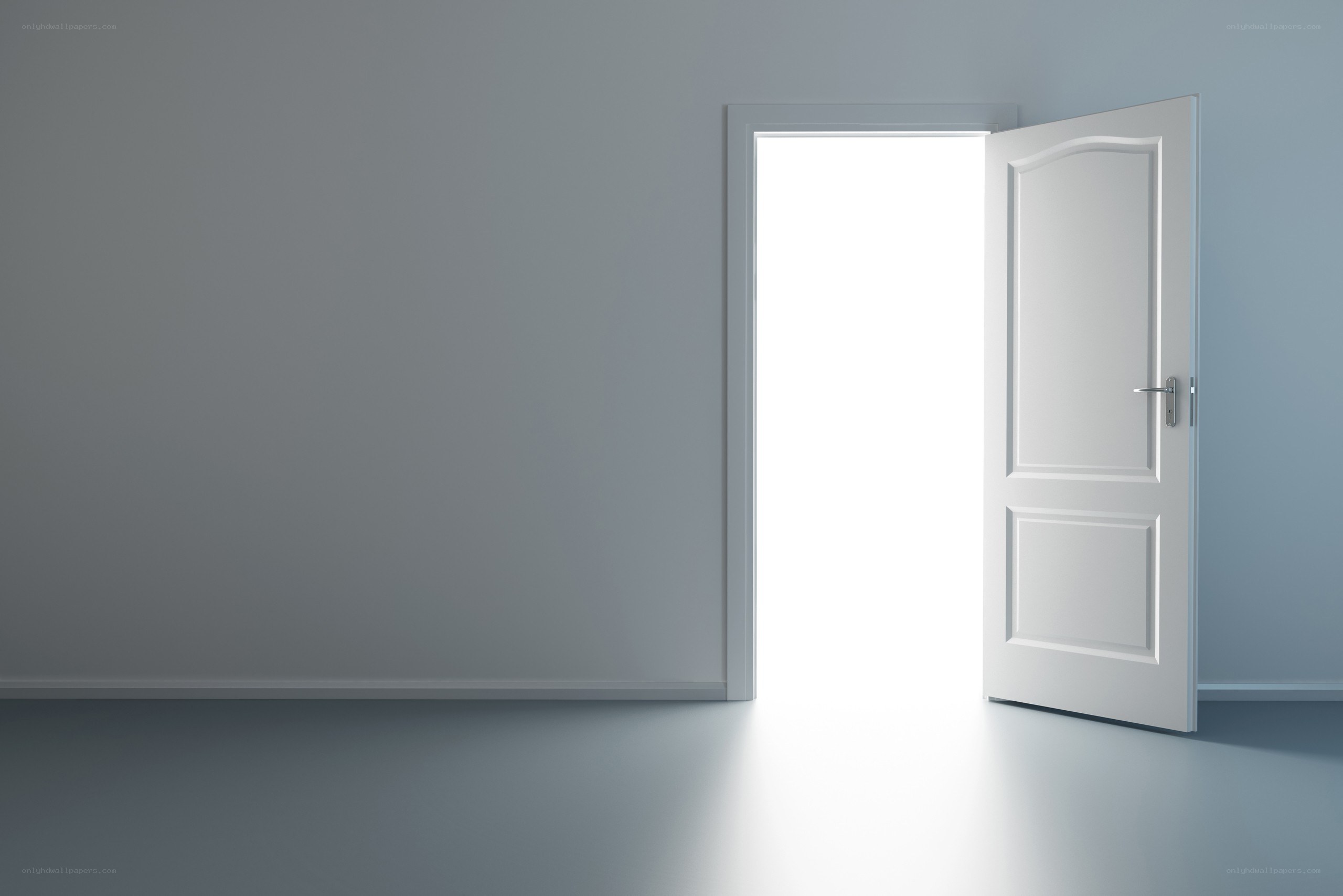 open door to bright light