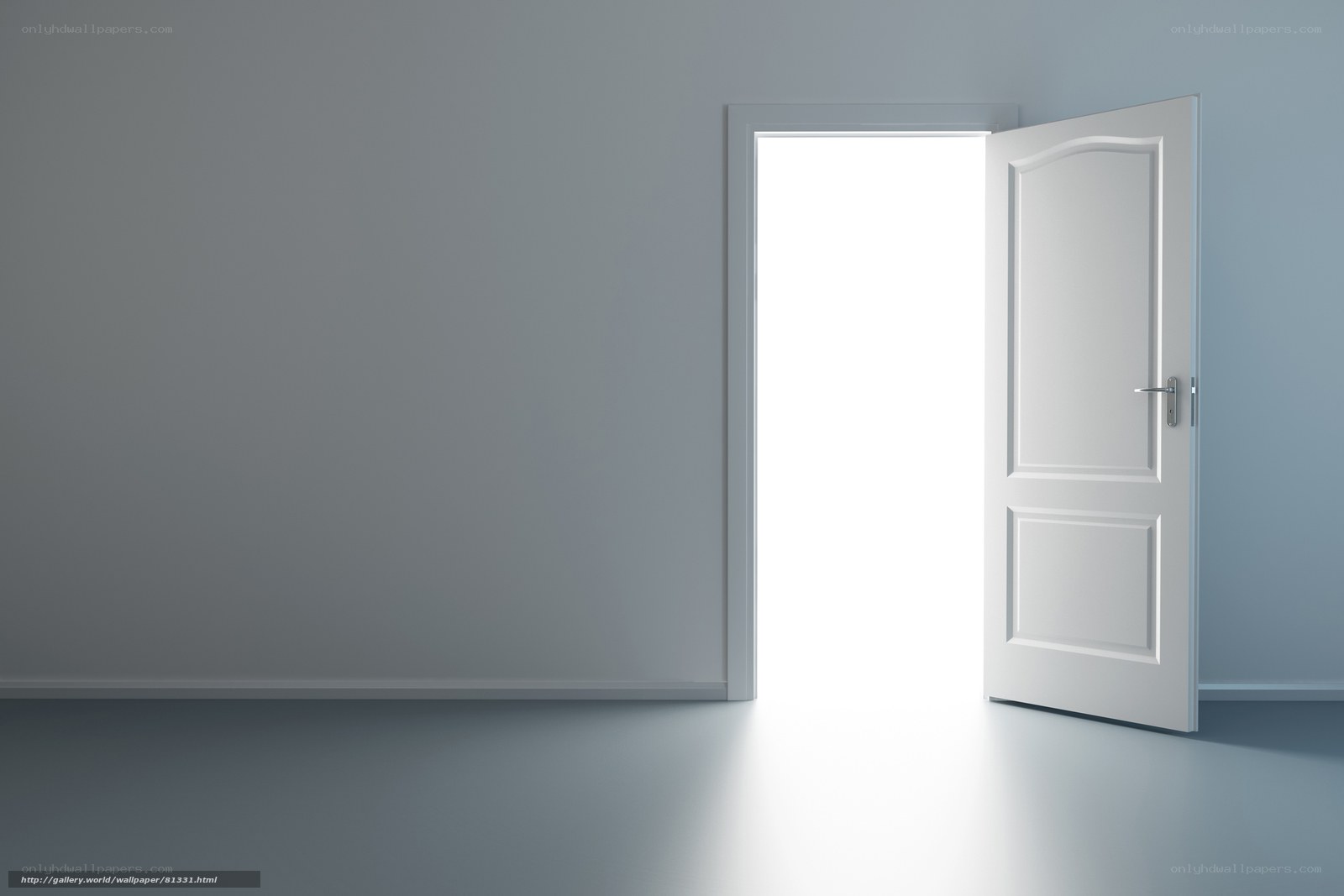 Open door to bright light