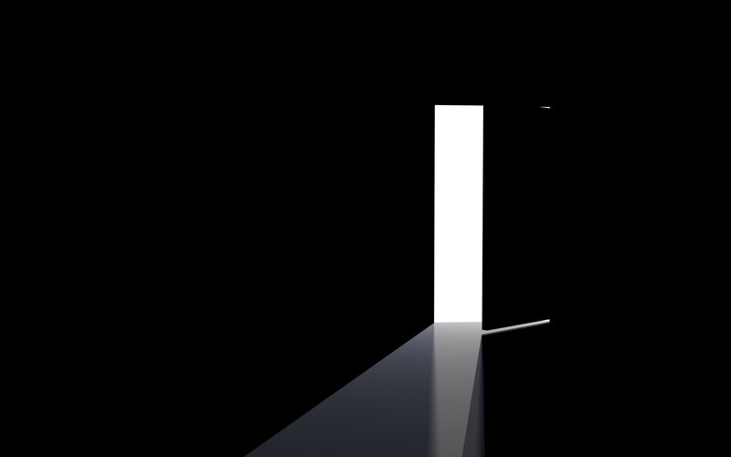 open door to light