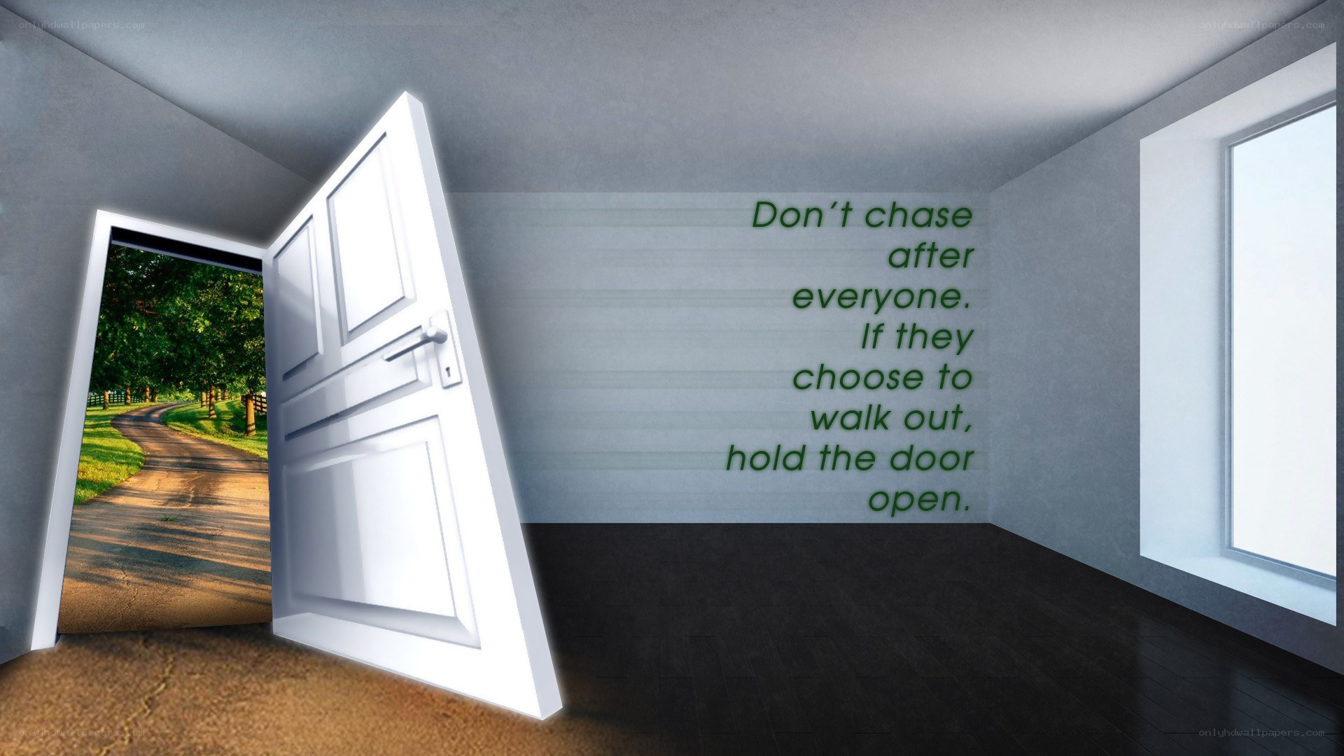 open door to nature