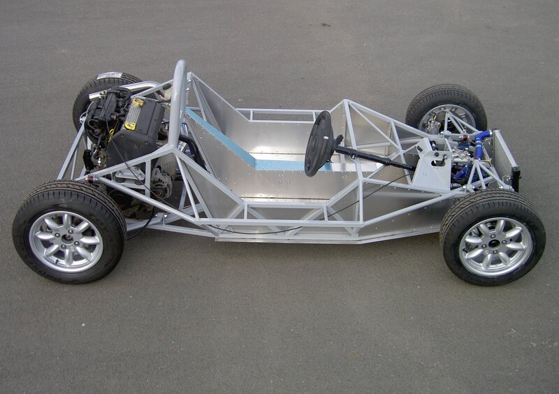 open-frame race car chassis