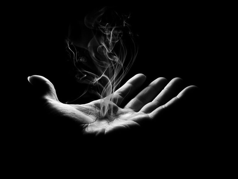 Open Hand with Smoke