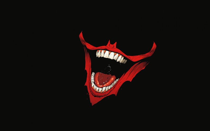 Open Mouth with Sharp Teeth — Red