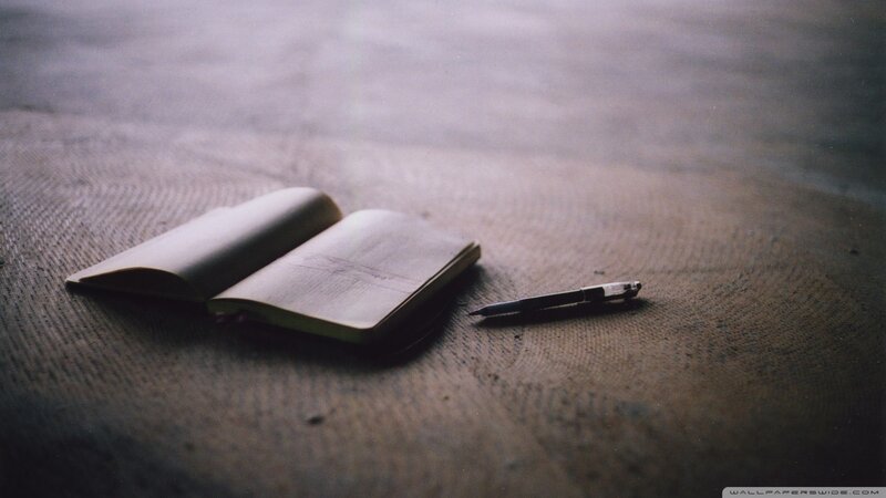 Open Notebook and Pen — Brown, Calm