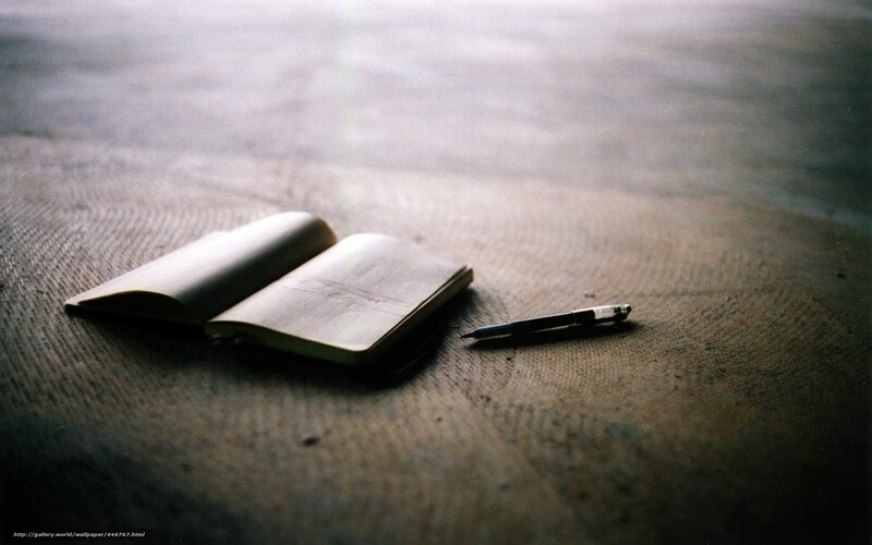 open notebook and pen