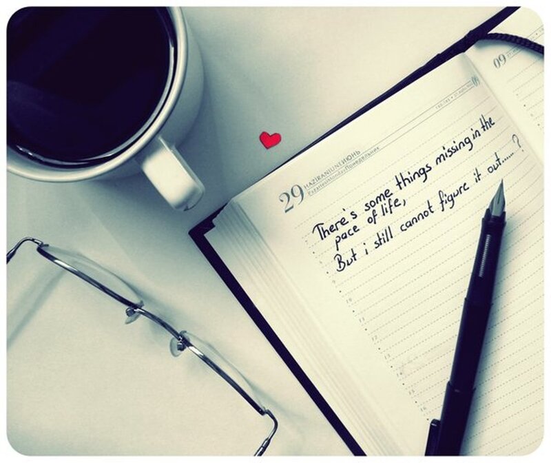 Open Notebook with Coffee