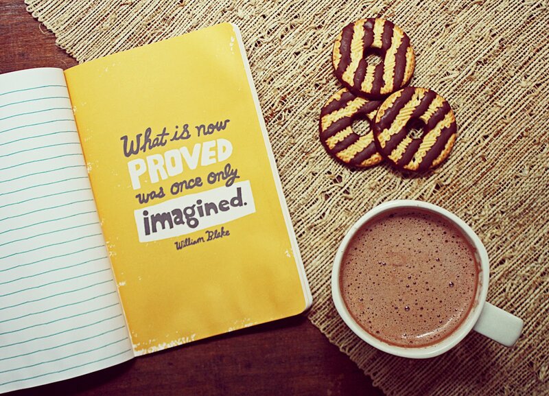 Open Notebook with Quote