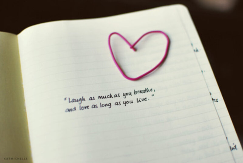Open Notebook with Quote — White