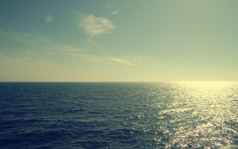 Open Ocean at Sunset