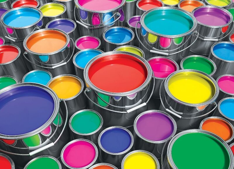 Open Paint Cans — Red