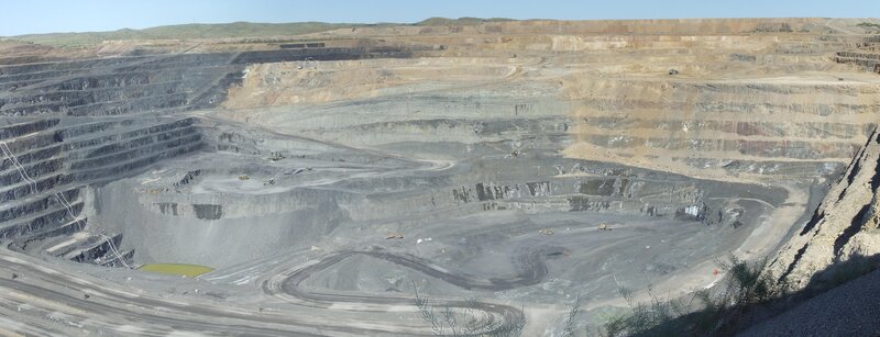 Open-pit mine excavation