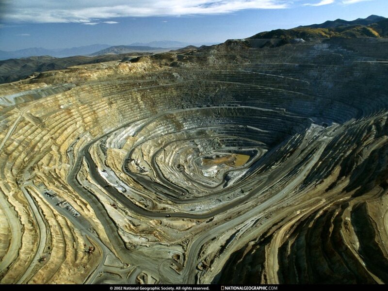 Open-pit mine excavation