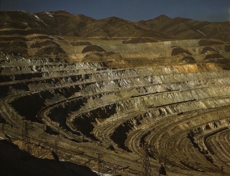 Open-pit mine in mountainous region