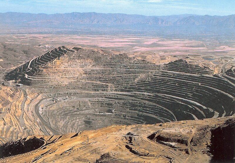Open-pit mine landscape