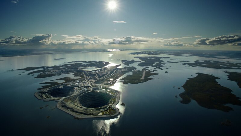 Open-pit Mine on Island