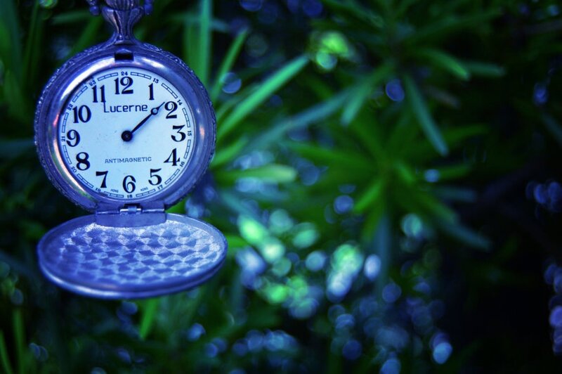 Open Pocket Watch — Blue, Dramatic