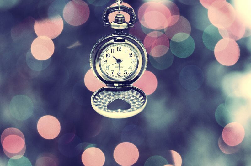 Open Pocket Watch — Blue, Dreamy