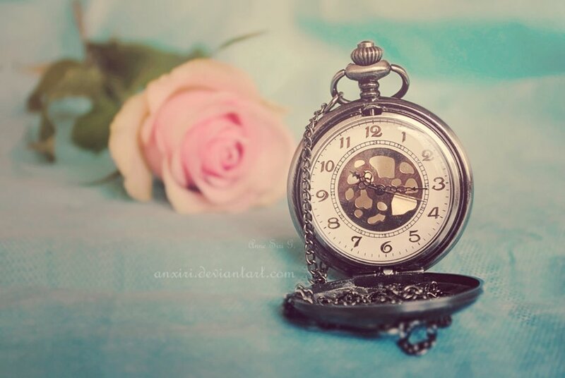 Open Pocket Watch — Blue, Serene