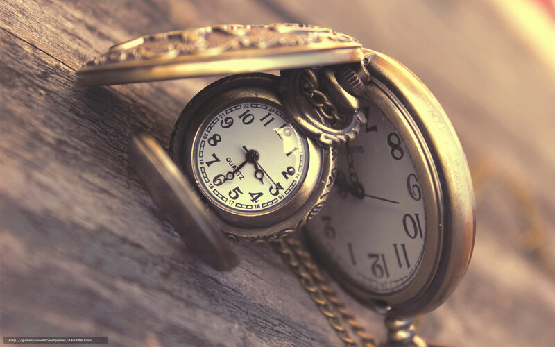 Open Pocket Watch — Brown, Nostalgic, Photograph, Wooden Surface