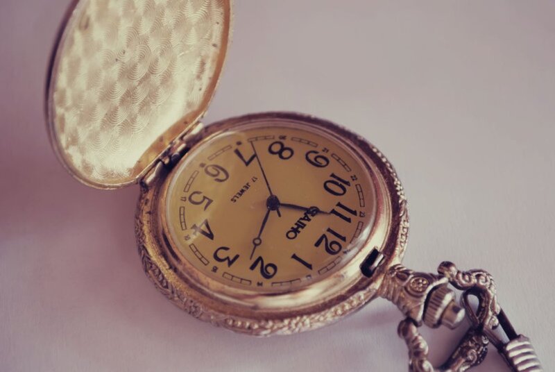 Open Pocket Watch — Gold, Calm