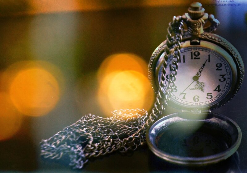 Open Pocket Watch — Gold, Dramatic