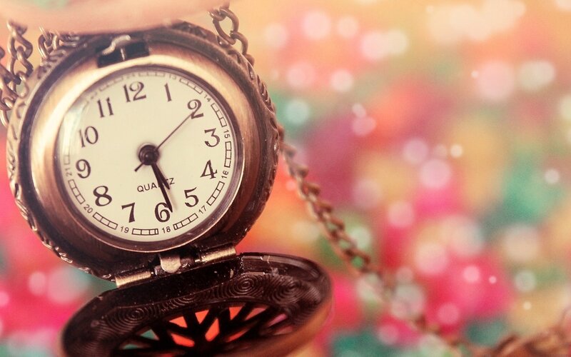 Open Pocket Watch — Gold, Dreamy, Photograph