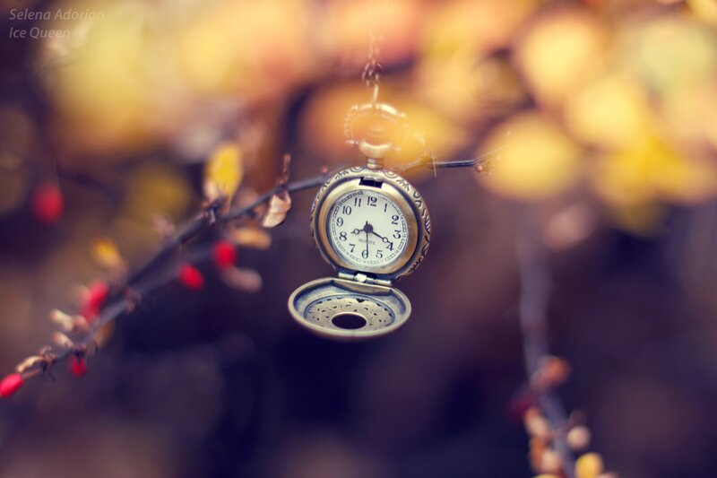 Open Pocket Watch — Gold, Serene, Autumn