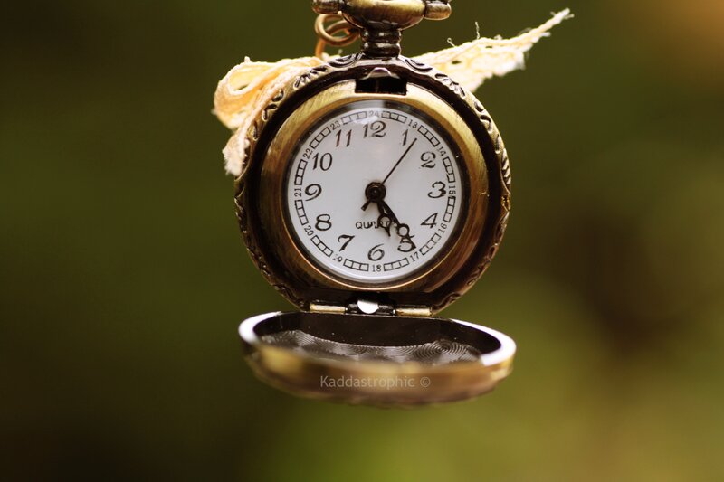 Open Pocket Watch — Gold, Serene, Photograph