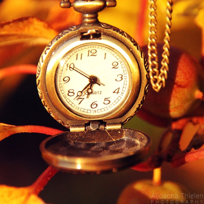 Open Pocket Watch — Gold, Warm