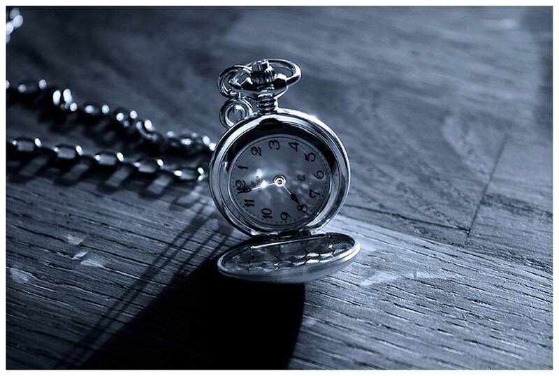 Open Pocket Watch — Gray