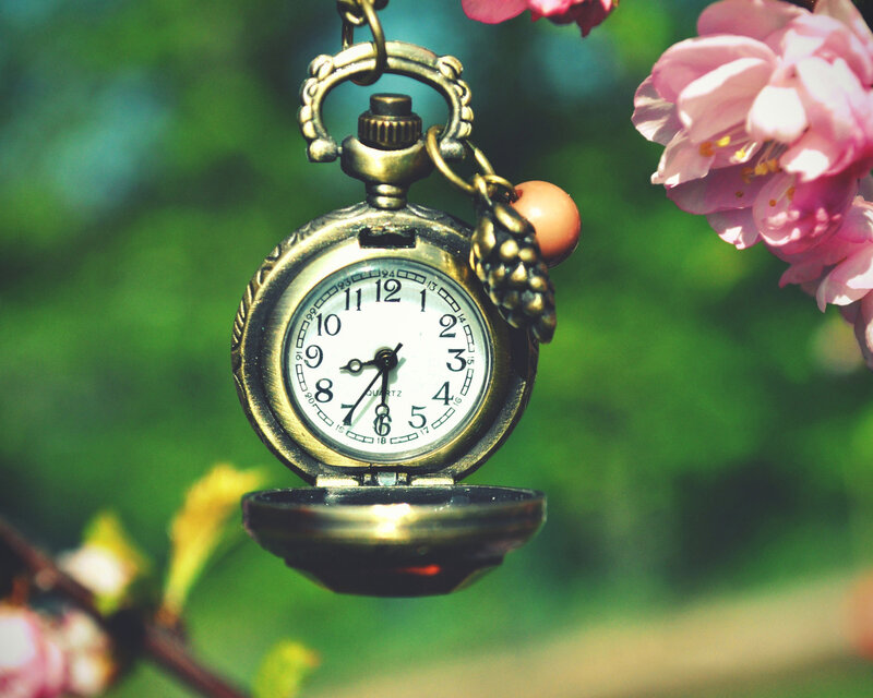 Open Pocket Watch — Green
