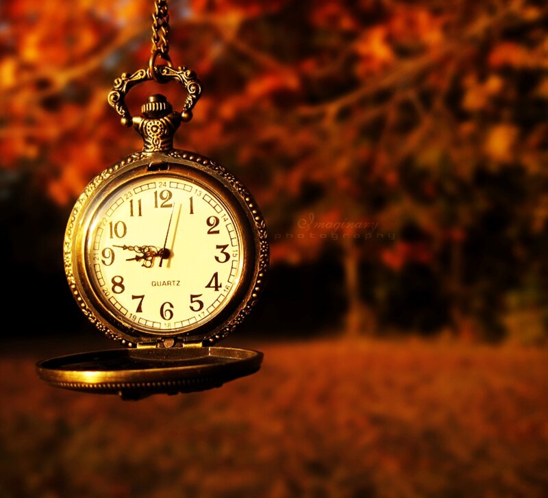 Open Pocket Watch — Orange