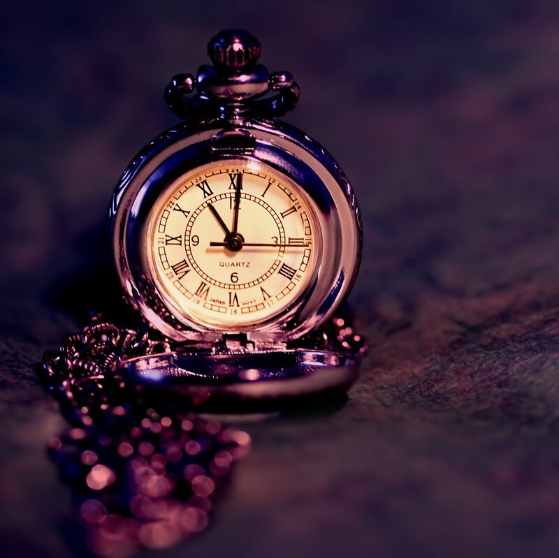 Open Pocket Watch — Purple