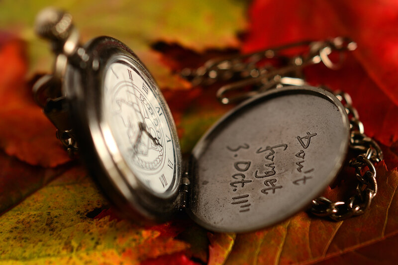 Open Pocket Watch — Red, Dramatic