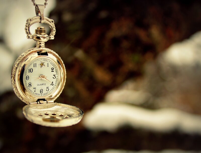 Open Pocket Watch — Silver, Serene, Winter