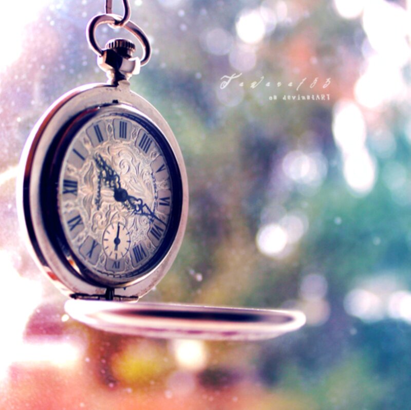 Open Pocket Watch — Silver