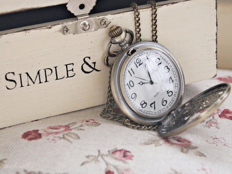 Open Pocket Watch — White, Calm, Photograph, Chain