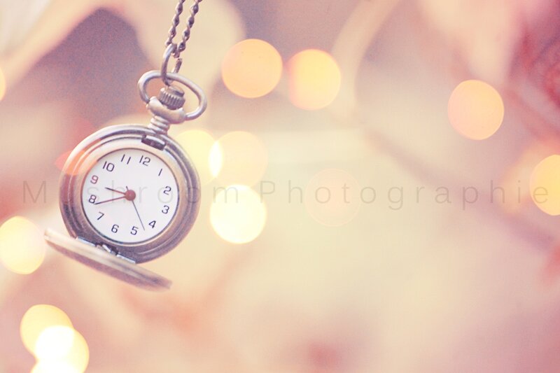 Open Pocket Watch — White, Dreamy