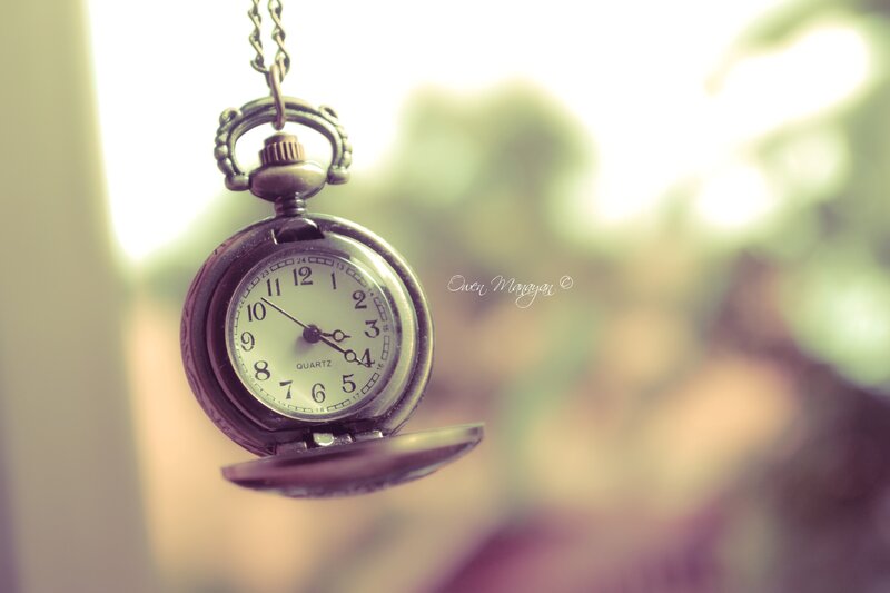 Open Pocket Watch — White, Serene