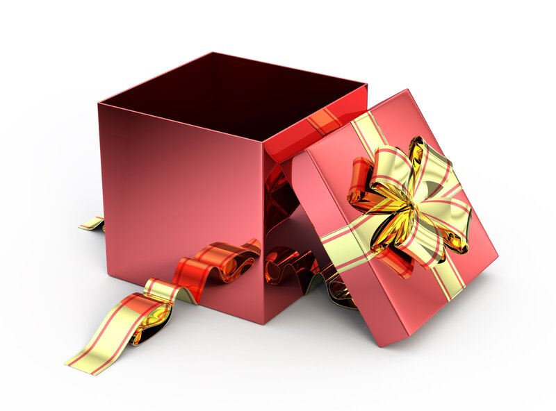 open red gift box