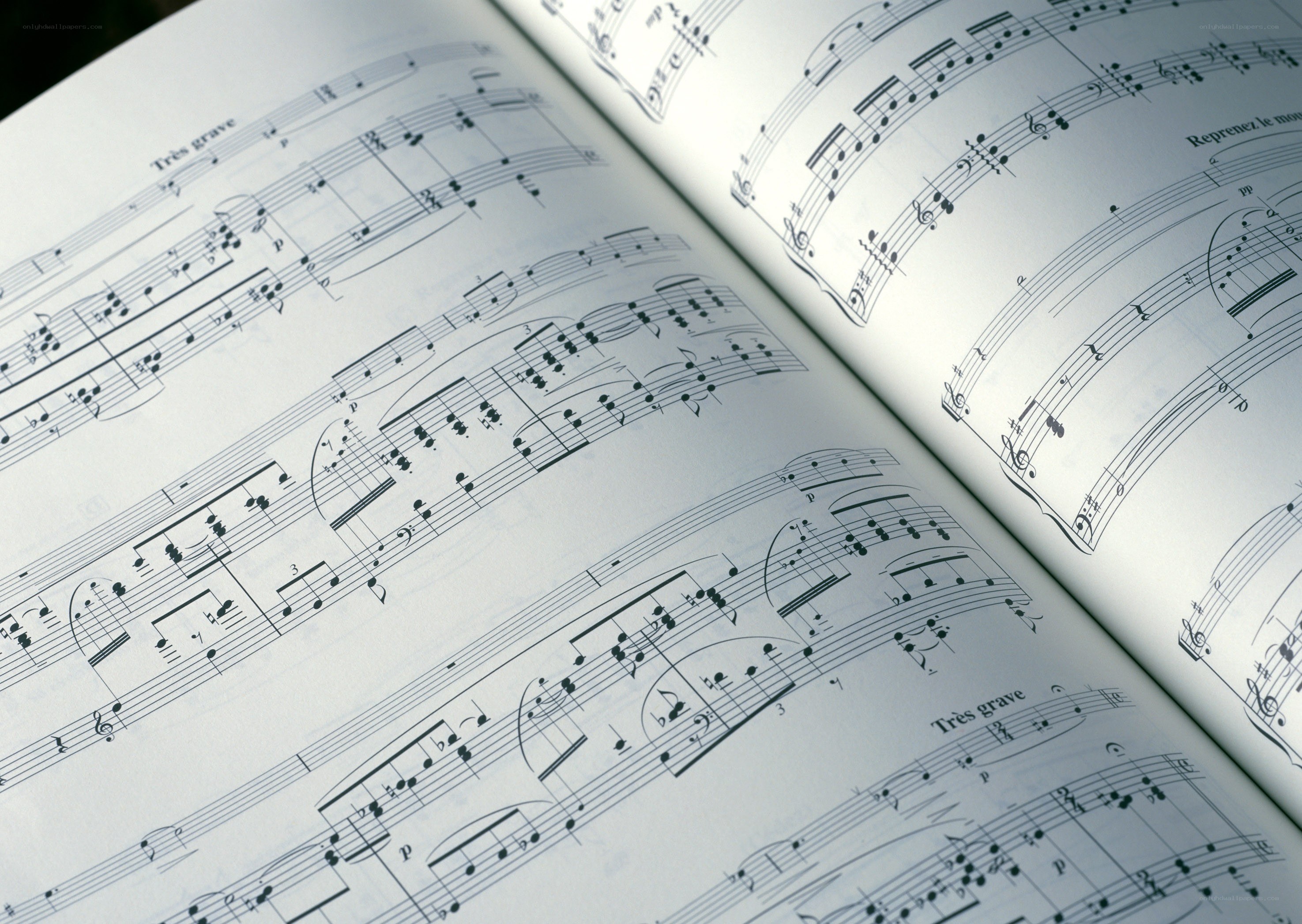 open sheet music book