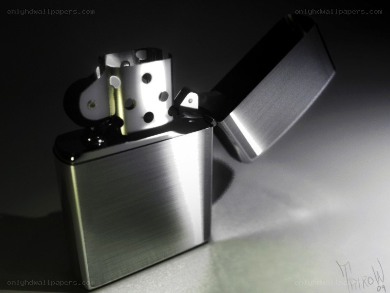 open silver zippo lighter